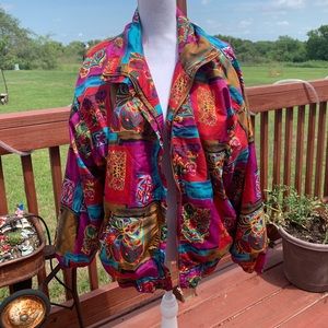 Vintage EVR Colorful Floral Paisley Windbreaker